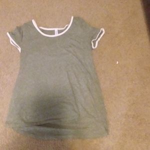 Forest Green high low shirt